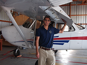 Ryan Klempin successfully soloed in a Cessna 172 airplane as part of R-MA's summer flight camp. 