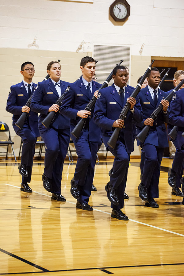 The R-MA drill team is a result of all of the training and education these cadets receive, which is made possible by support from the Air Force and from you.