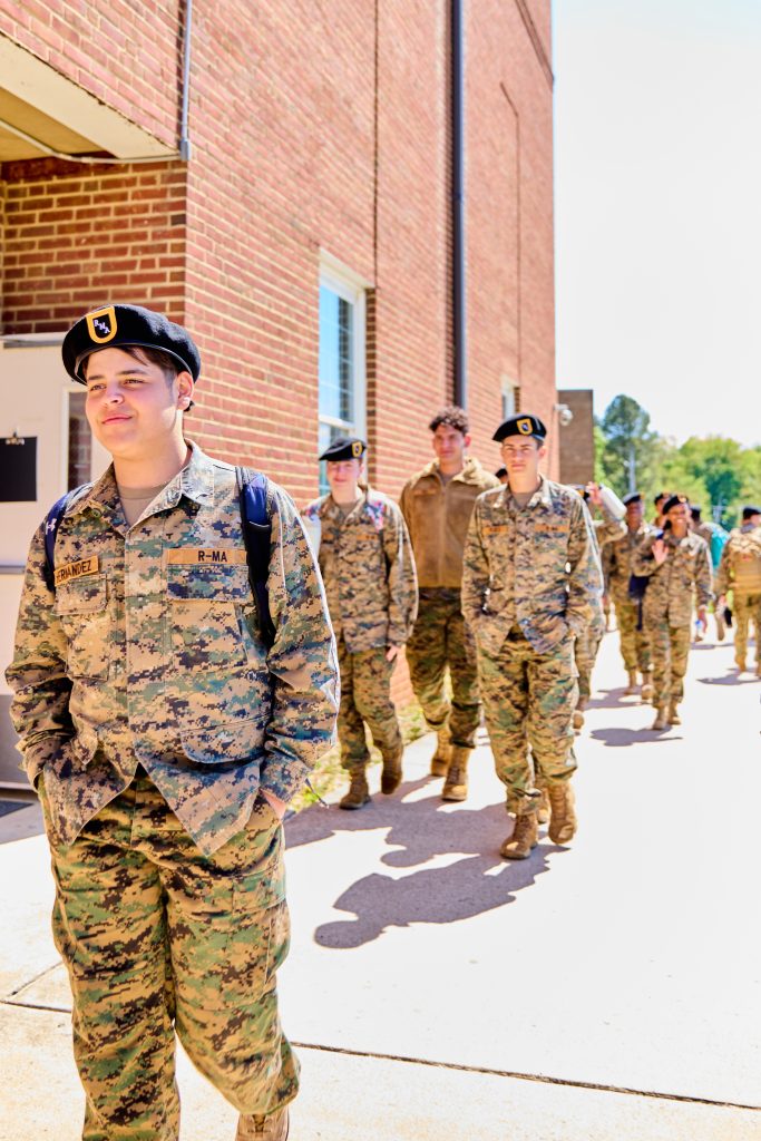 Group of cadets at our college prep school