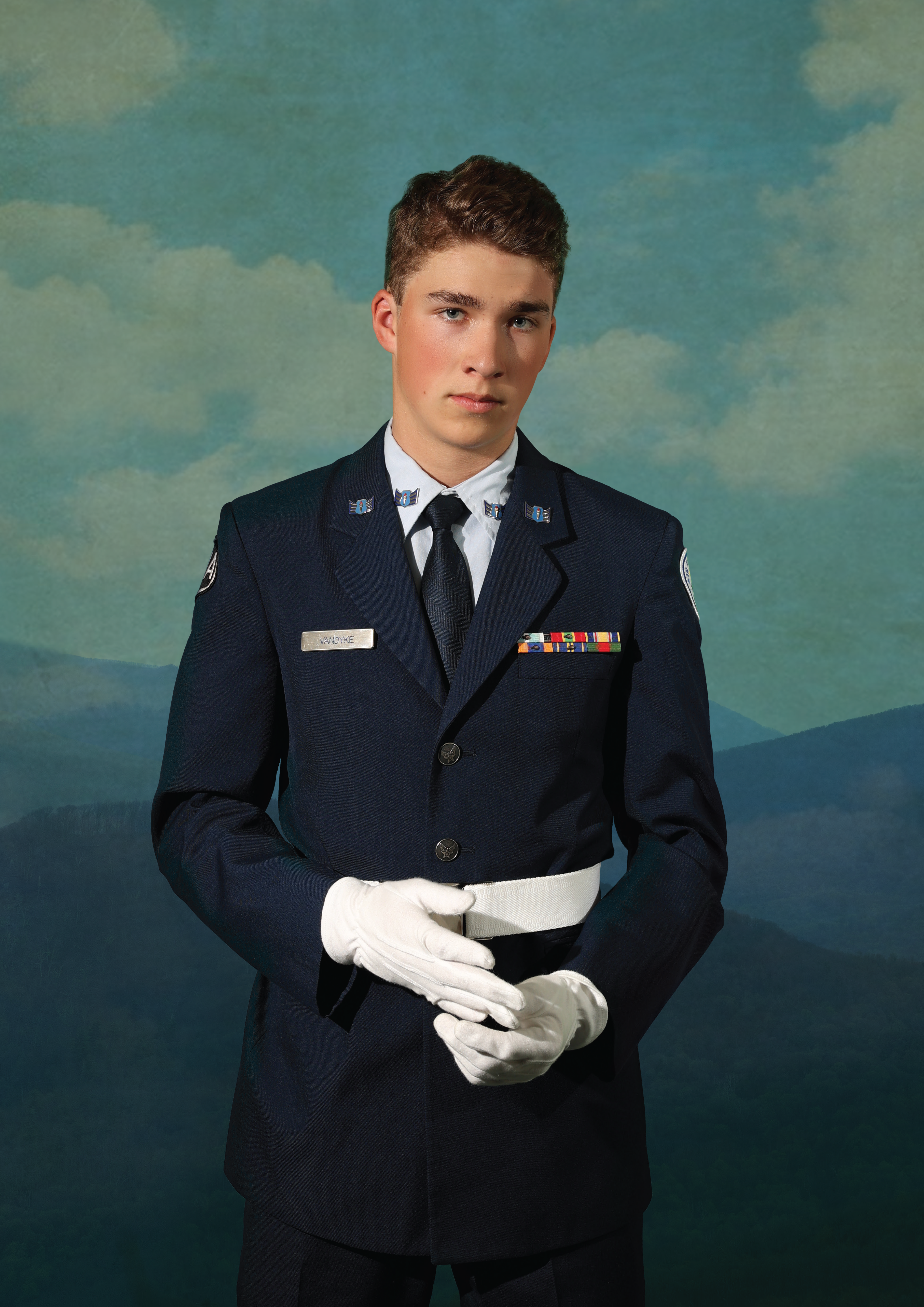 A male cadet at our college prep school