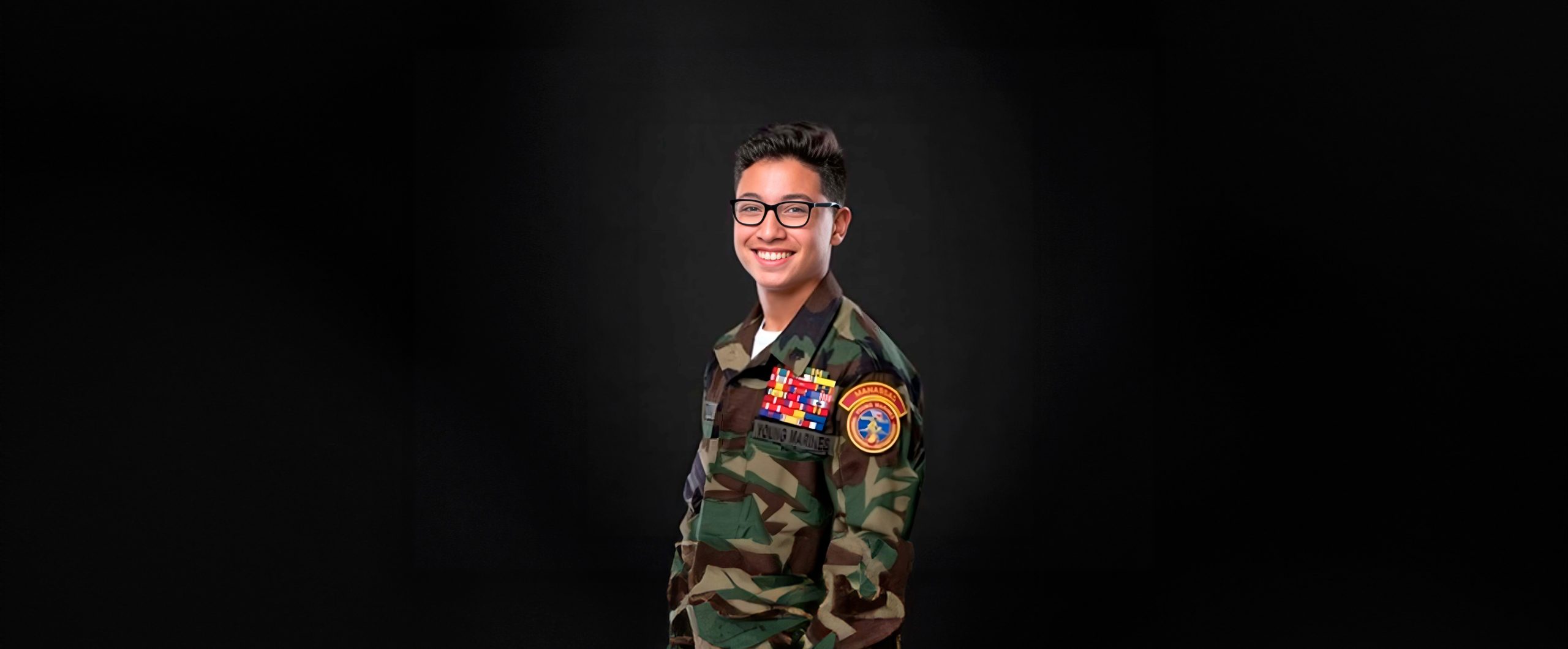 An image of young Marine and R-MA student Camilo Palmieri