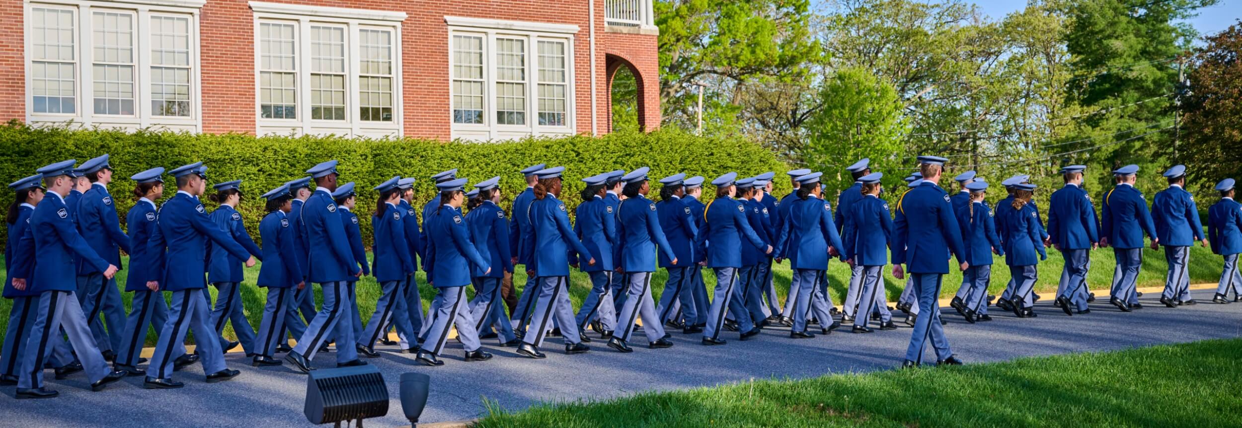 A group of R-MA cadets participating in Character and Leadership Development Program training