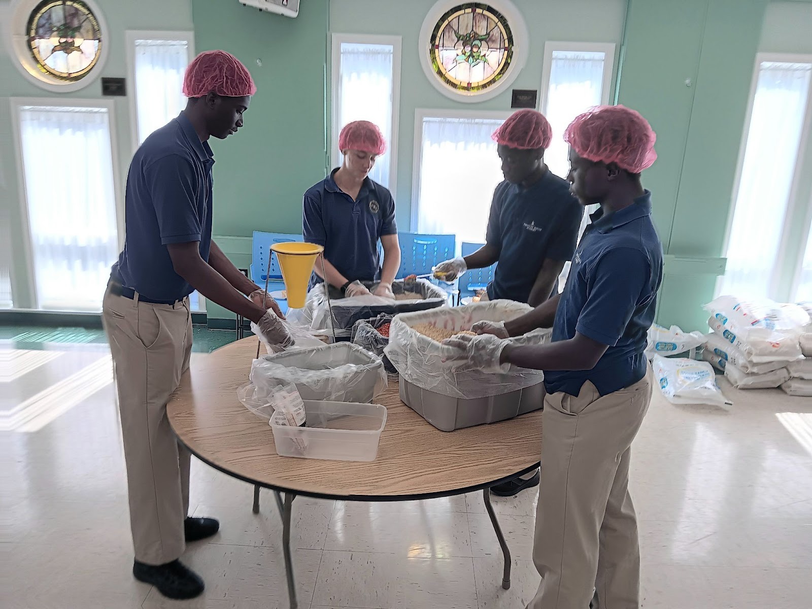 R-MA cadets volunteering during a community service project