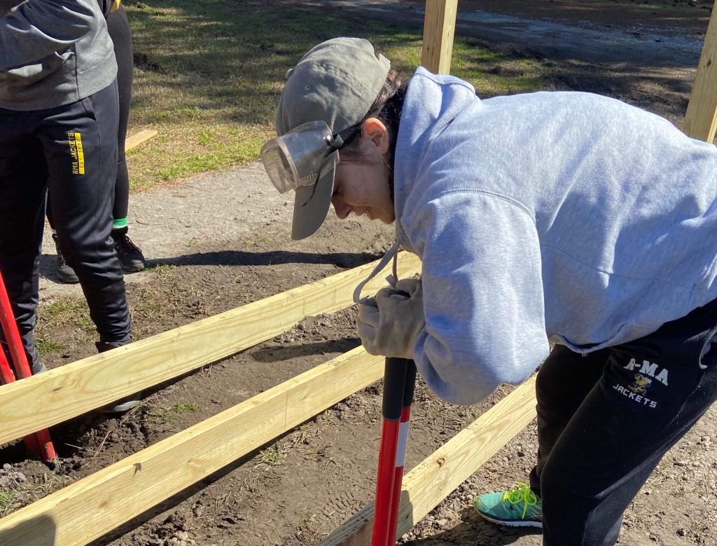 Randolph-Macon Academy students are collaborating on a community service project that promotes teamwork, civic responsibility, and public service leadership.