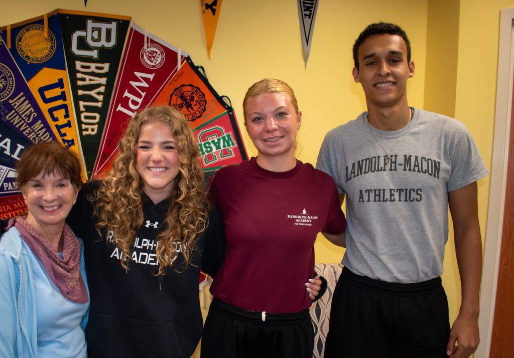 Randolph-Macon Academy students meet with a college counselor to discuss college planning, admissions, and future academic goals.
