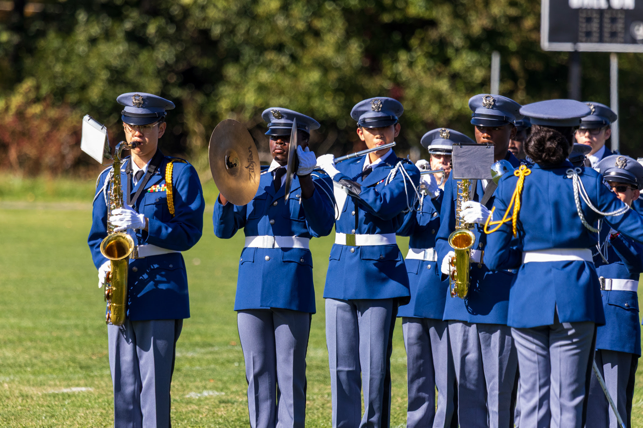 A group of Randolph-Macon Academy cadets standing together in uniform, reflecting the supportive school community students join at R-MA.